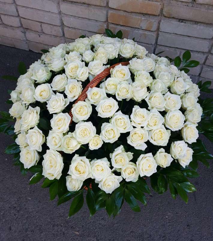 Большой Букет Белых Роз