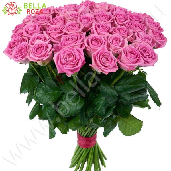 25 розовых роз 90 см 