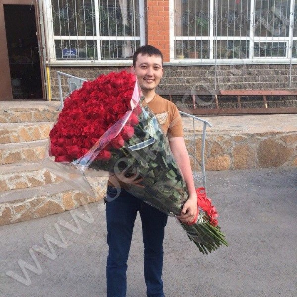51 гигантская Красная роза 140 см