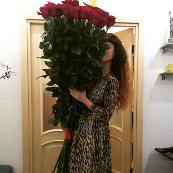 35 гигантских Красных роз 160 см