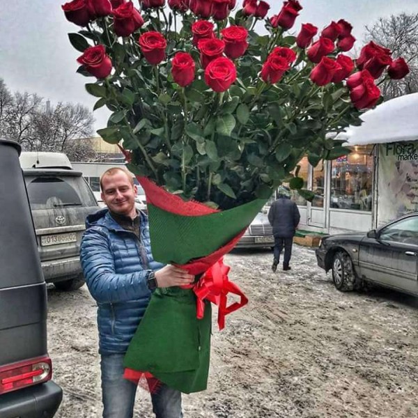 31 гигантская Красная роза 200 см 