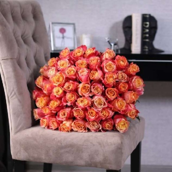 Букет из 101 розы сорта 3D 80 см