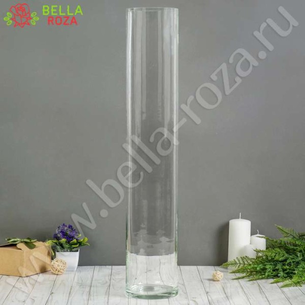 Длинная стеклянная Высокая ваза 100см