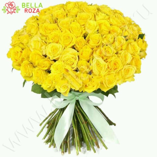151 желтая роза 70 см