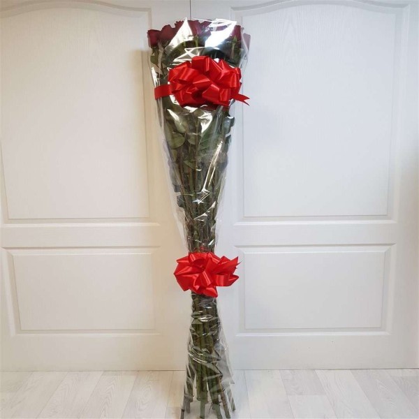 15 гигантских Красных роз 130 см