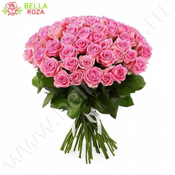 51 розовая роза "Аква" 70 см